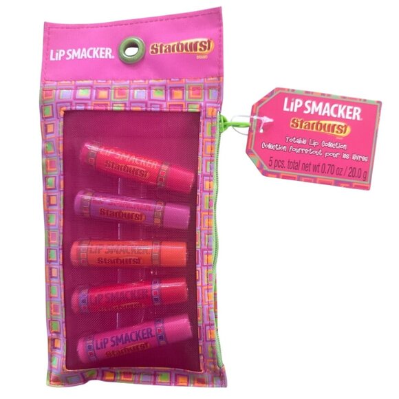 Vintage Bonne Bell Lip Smacker Starburst Totable Lip Balm Collection 6pc+Pouch - Picture 1 of 8